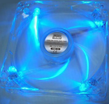 120mm LED Case Fan, 4-Pin/3-Pin - Blue - Netbit UK
