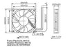120mm LED Case Fan, 4-Pin/3-Pin - Blue