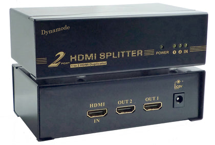 2 Port HDMI Splitter v1.4 High Speed / 3D / ARC / Ethernet - Netbit UK