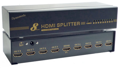 8 Port HDMI Splitter v1.4 High Speed / 3D / ARC / Ethernet - Netbit UK