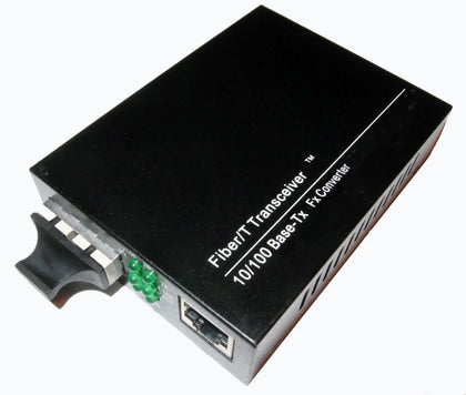 100Base-T to 100BASE-FX Multimode Fibre Media Converter, SC Connector (Upto 2000m) - Netbit UK