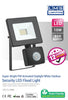 10W IP44 Electrical Outside LED Flood Light with Sensor - 800LM / Lumens (IP44) 2835