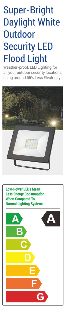 50W LED Flood Light - 4000LM / Lumens (IP65) 2835 - Netbit UK