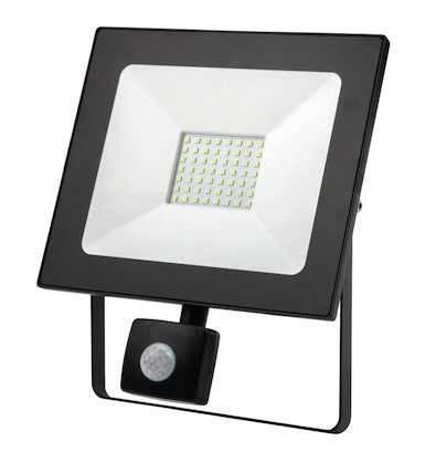 50W LED Flood Light with Sensor - 4000LM / Lumens (IP44) 2835 - Netbit UK