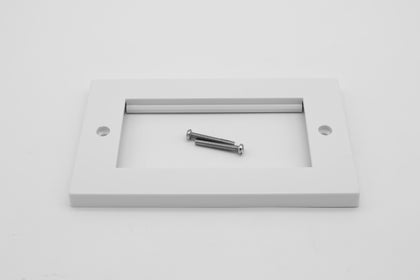 rj45 faceplate - Low Profile Double Gang (4 Slot) Faceplate for 4 x Euro Modules - White