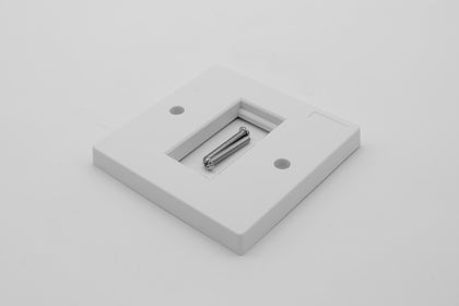 modular faceplate -Low Profile Single Gang (1 Slot) Faceplate for 1 x Euro Modules - White