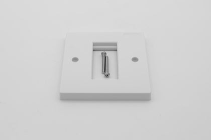 modular faceplate - Low Profile Single Gang (1 Slot) Faceplate for 1 x Euro Modules - White