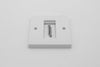 Low Profile Single Gang (1 Slot) Faceplate for 1 x Euro Modules - White