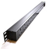 1U 19" 12 Way Switched Vertical 13A UK Sockets to UK Plug PDU (Rackmount)