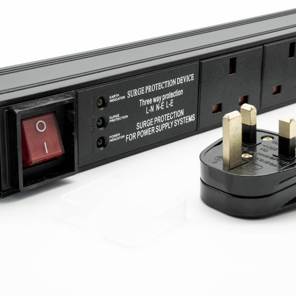 IONZ 6-Way Horizontal 13A Switched 19-Inch Standardised Power Distribution Unit (Surge Protected With 3 LED - View #9