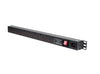 1U 19" 8 Way Vertical Switched UK 13A Sockets & C20 Inlet PDU with Surge Protection (Rackmount)