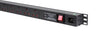 1U 19" 12 Way Vertical Switched UK 13A Sockets & C20 Inlet PDU with Surge Protection (Rackmount)