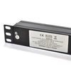 1U 19" 8 Way Vertical Switched 16A Schuko Sockets to Schuko Plug PDU with Surge Protection (Rackmount)