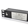 1U 19" 12 Way Switched Vertical 13A UK Sockets to UK Plug PDU (Rackmount)