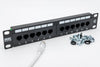 *CARTON - 25pcs* 12 Port 1U 10-inch CAT5e UTP SOHO UTP PATCH PANEL (PPAN-12-10)