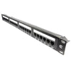 *CARTON - 20pcs* 1U 19" 24 Port CAT6 Network RJ45 Patch Panel (UTP) with Back Bar (PPAN-24-CAT6-N)