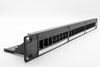 24 Port 1U Rackmount Network CAT5E UTP Modular/ Through Coupler Patch Panel (PPAN-24-THRU)