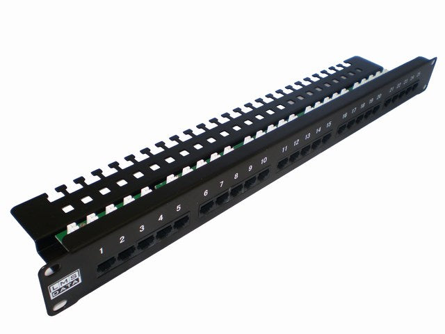 1U 19" 25 Port CAT3/TELEPHONE - Patch Panel (Dual Use) - 6 Pin (UTP) - Netbit UK