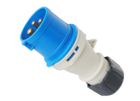 16A Commando Plug - 6h/200-250V~, 2P+E, IP44, with Gland & Cap