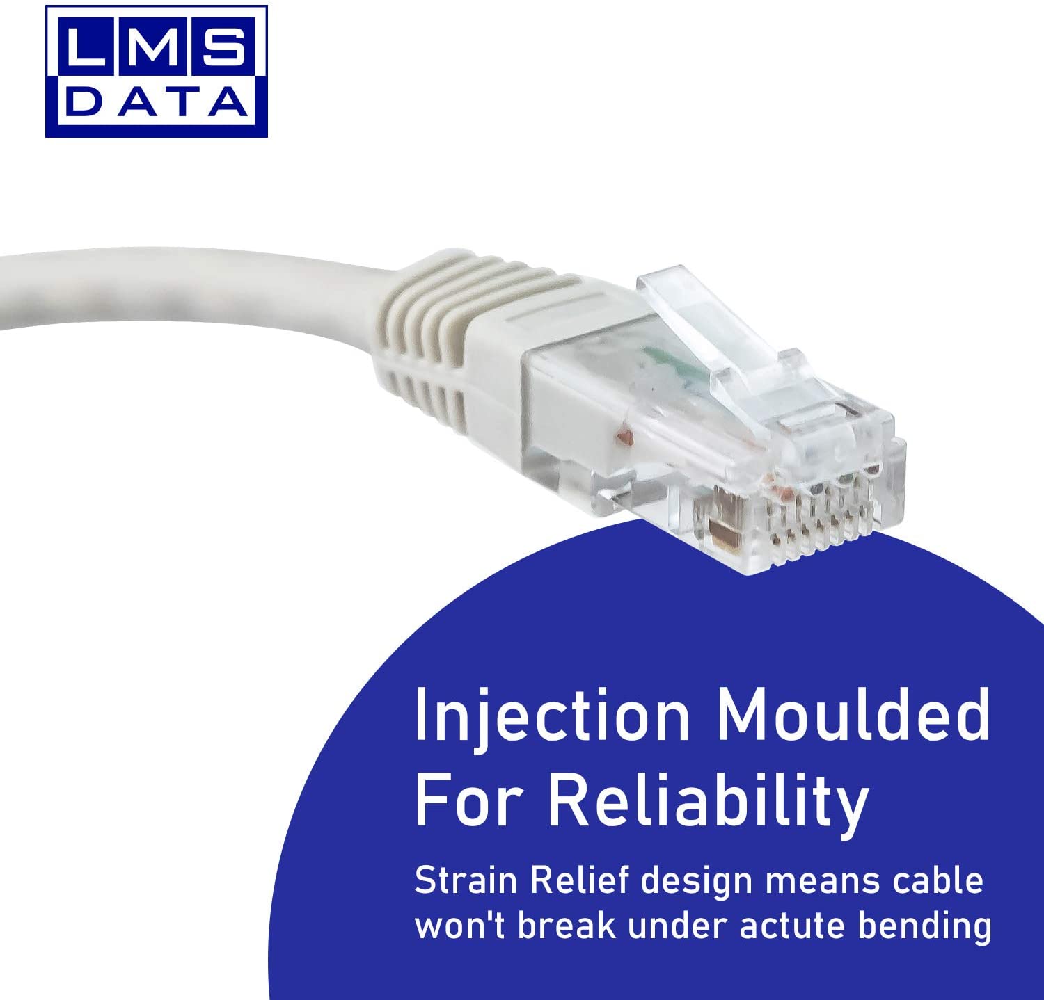 1.5m LMS Data Ethernet Cat5e RJ45 UTP Patch cable cord, LAN 10/100/1000Mbit/s Cable suitable