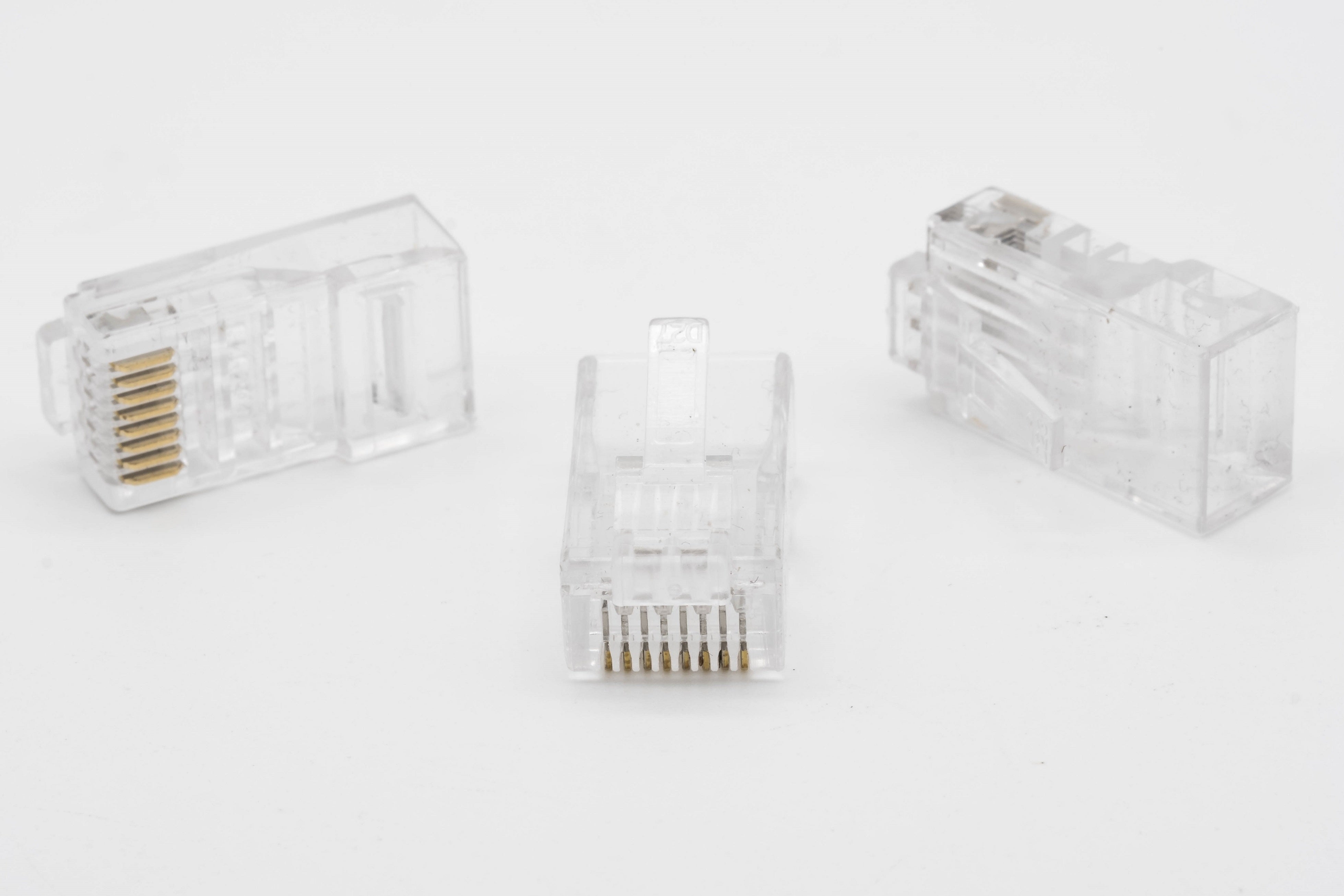 RJ45 Network Connector Plug CAT5e Crimp End *Bag of 100* - Netbit UK