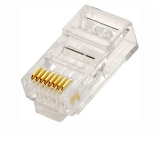 RJ45 Network Connector Plug CAT5e Crimp End *Bag of 100* - Netbit UK