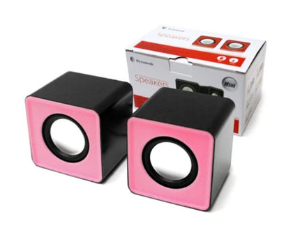 2 Channel Mini USB Powered Speakers - Pink Fascia - Netbit UK