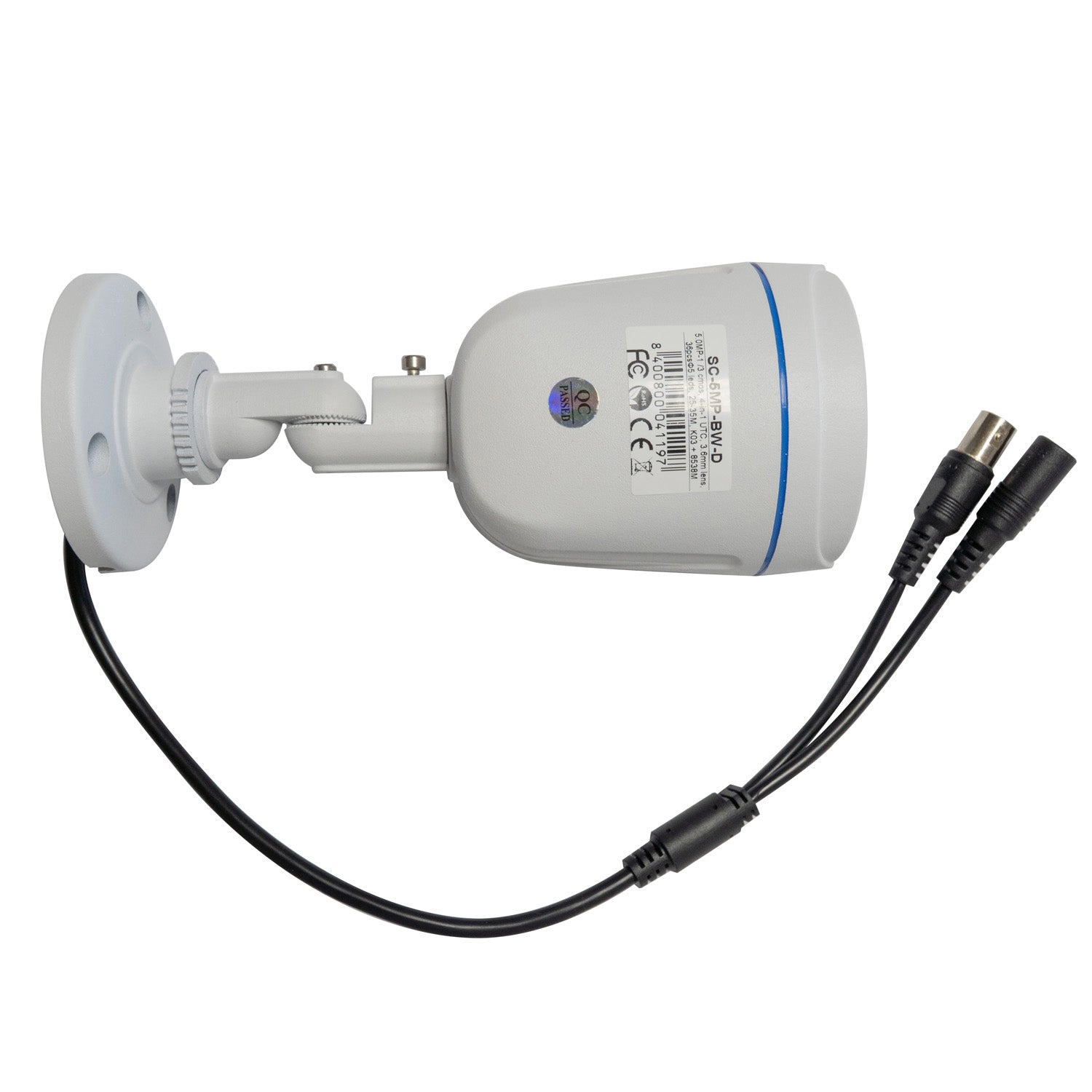 5MP CCTV Security Bullet Camera - White (SC-5MP-BW-D)