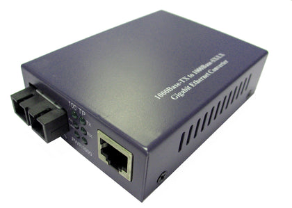 1000Base-T to 1000BASE-LX Singlemode Fibre Media Converter, SC Connector (Upto 5000m) - Netbit UK
