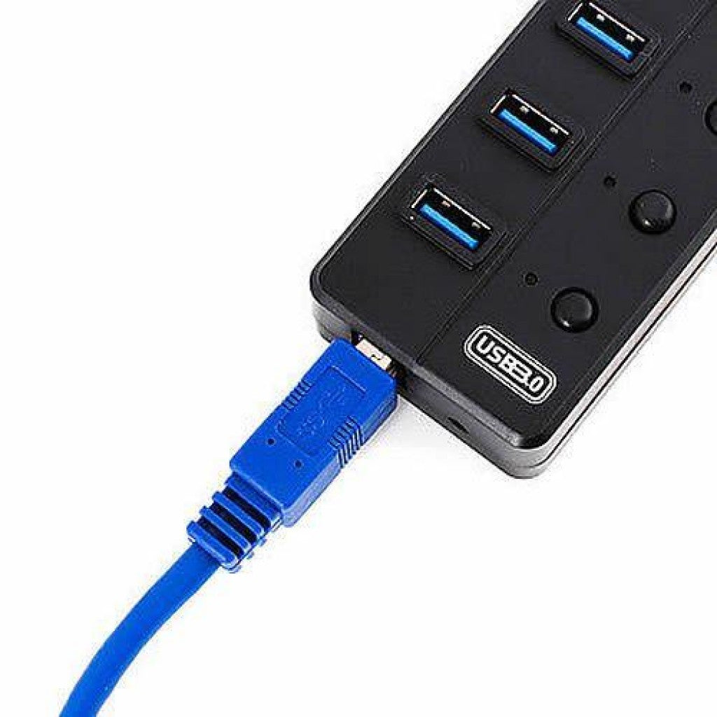 8 Port USB Hub USB3.0 (7+1) - Netbit UK
