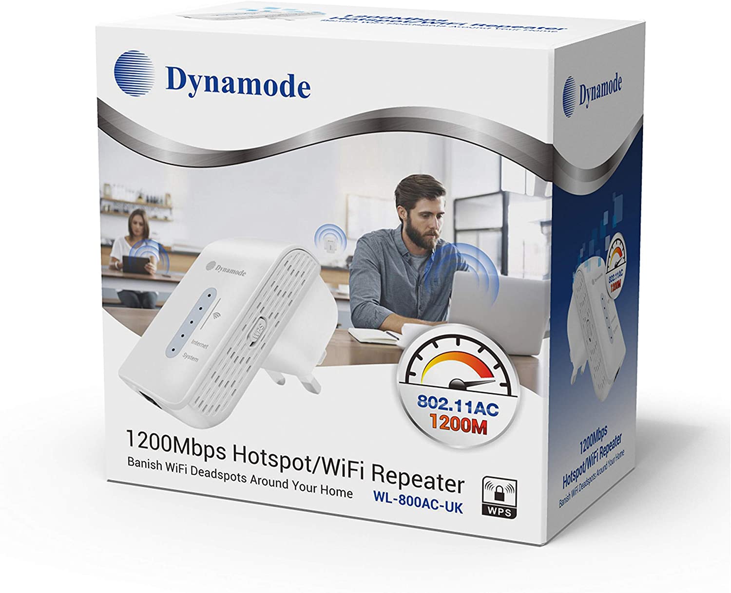 Dynamode - 2.4/5GHz AC WiFi Extender | Access Point | Signal Booster for Home & Office (1200MBPs)